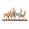 Glitzhome® 18" Galvanized Metal & Wooden Reindeer Table Décor
